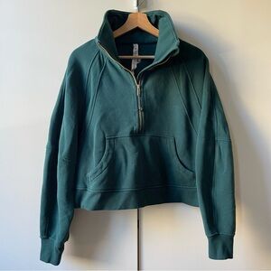 RARE COLOR Lululemon Scuba Oversized Funnel Neck M/L Storm Teal Gold